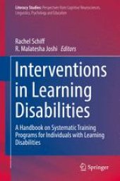 book Interventions in Learning Disabilities: A Handbook on Systematic Training Programs for Individuals with Learning Disabilities