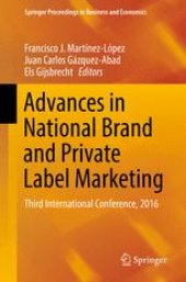 book Advances in National Brand and Private Label Marketing: Third International Conference, 2016