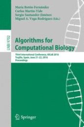 book Algorithms for Computational Biology: Third International Conference, AlCoB 2016, Trujillo, Spain, June 21-22, 2016, Proceedings