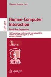 book Human-Computer Interaction. Novel User Experiences: 18th International Conference, HCI International 2016, Toronto, ON, Canada, July 17-22, 2016. Proceedings, Part III