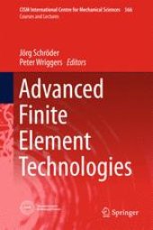 book Advanced Finite Element Technologies