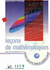 book Leçons de mathématiques : Première épreuve orale du CAPES externe