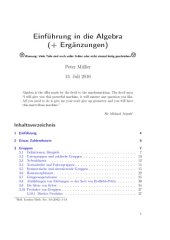 book Einführung in die Algebra (+ Ergänzungen)