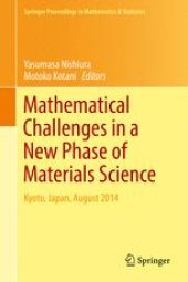 book Mathematical Challenges in a New Phase of Materials Science: Kyoto, Japan, August 2014