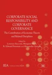 book Corporate Social Responsibility and Corporate Governance: The Contribution of Economic Theory and Related Disciplines