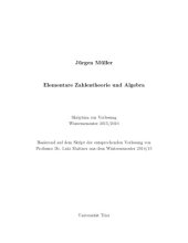 book Elementare Zahlentheorie und Algebra