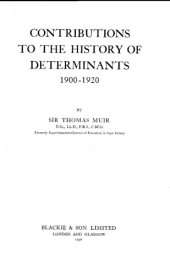 book The theory of determinants in the historical order of development: Volume 5