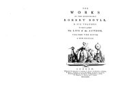 book The Works of the honourable Robert Boyle