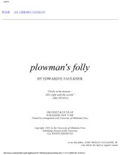 book Plowman’s Folly
