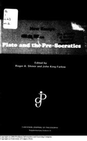 book New essays on Plato and the pre-Socratics