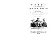 book The Works of the honourable Robert Boyle