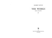 book The Works of the honourable Robert Boyle