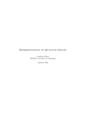 book Representations of Quantum Groups