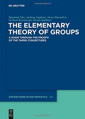 book The Elementary Theory of Groups