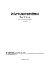 book The Transfer in the Invariant Theory of Modular Permutation Representations