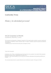 book Hume y la identidad personal