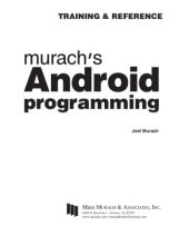 book Murach's Android Programming