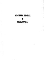 book Álgebra Lineal y Geometría