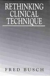 book Rethinking clinical technique