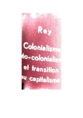 book Colonialisme, néo-colonialisme et transition au capitalisme; exemple de la Comilog au Congo-Brazzaville