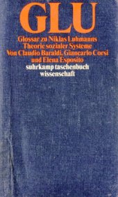 book GLU. Glossar zu Niklas Luhmanns Theorie sozialer Systeme