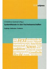 book Systemtheorie in den Fachwissenschaften. Zugänge, Methoden, Probleme