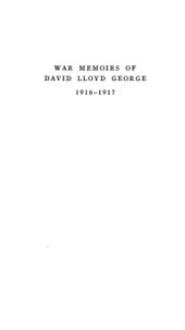 book War memoirs of David Lloyd George 1914-1915