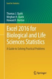 book Excel 2016 for Biological and Life Sciences Statistics: A Guide to Solving Practical Problems