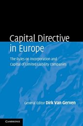 book Capital Directive in Europe: The Rules on Incorporation and Capital of Limited Liability Companies