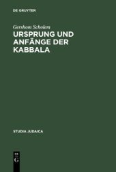 book Ursprung und Anfänge der Kabbala