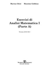 book Esercizi di analisi matematica I : parte A