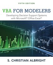 book VBA for Modelers: Developing Decision Support Systems with Microsoft Office Excel