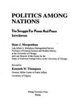 book Politics among nations : the struggle for power and peace