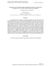 book ADSORPTION OF GOLD FROM Au(III)-CHLORIDE SOLUTIONS ON ALTERNATIVE MATERIALS TO ACTIVATED CARBON INORGANIC MATERIALS