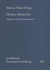 book Herders Metakritik: Analysen Und Interpretationen