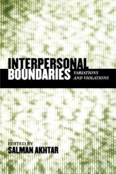 book Interpersonal Boundaries: Variations and Violations