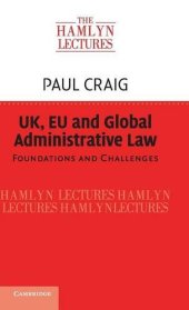 book UK, EU and Global Administrative Law: Foundations and Challenges