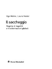 book Il saccheggio. Regime di legalità e trasformazioni globali