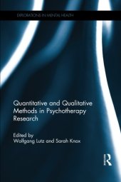 book Quantitative and Qualitative Methods in Psychotherapy Research