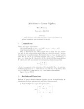 book Additions to Linear Algebra