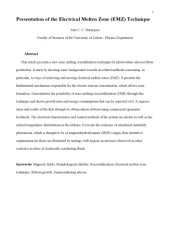 book Presentation of the Electrical Molten Zone (EMZ) Technique