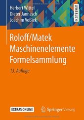 book Roloff/Matek Maschinenelemente Formelsammlung