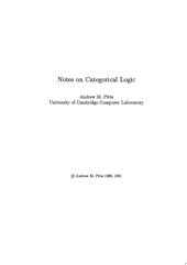 book Notes on Categorical Logic