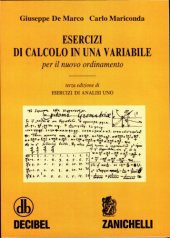 book Esercizi di calcolo in una variabile. Per il nuovo ordinamento