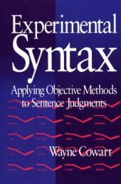 book Experimental Syntax: Applying Objective Methods to Sentence Judgments