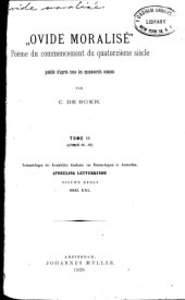 book Ovide moralisé : poème du commencemcent du quatorzième siècle publié d’après tous les manuscrits connus par C. De Boer : Tome II (livres IV-VI)