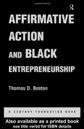 book Affirmative Action and Black Entrepreneurship