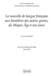 book La nouvelle de langue française aux frontières des autres genres, du Moyen Âge à nos jours