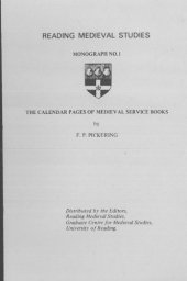 book The calendar pages of medieval service books : an introductory note for art historians