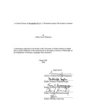 book A critical edition of "Montpellier H119" : a thirteenth-century old Occitan coutumier